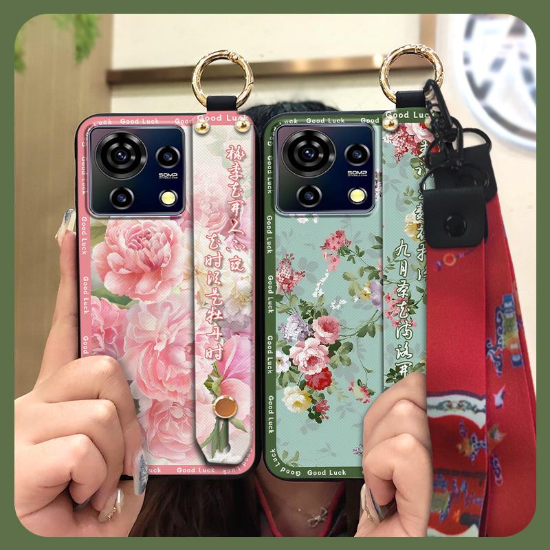 Schützende Weiche Hülle Handyhülle Für ZTE Blade V50 Vita Mode Für Mama Stoßfest Armband Ältere Dame Handschlaufe