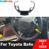 Car Steering Wheel Panel Cover Trim For Toyota Bz4x 2024 2025 Carbon Fiber Interior Mouldings Accessories