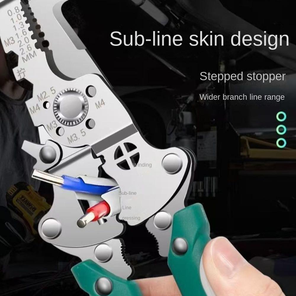Multifunctional Wire Stripper Electrical Pliers Non-Slip Foldable Wire Stripping Pliers Comfortable Wiring