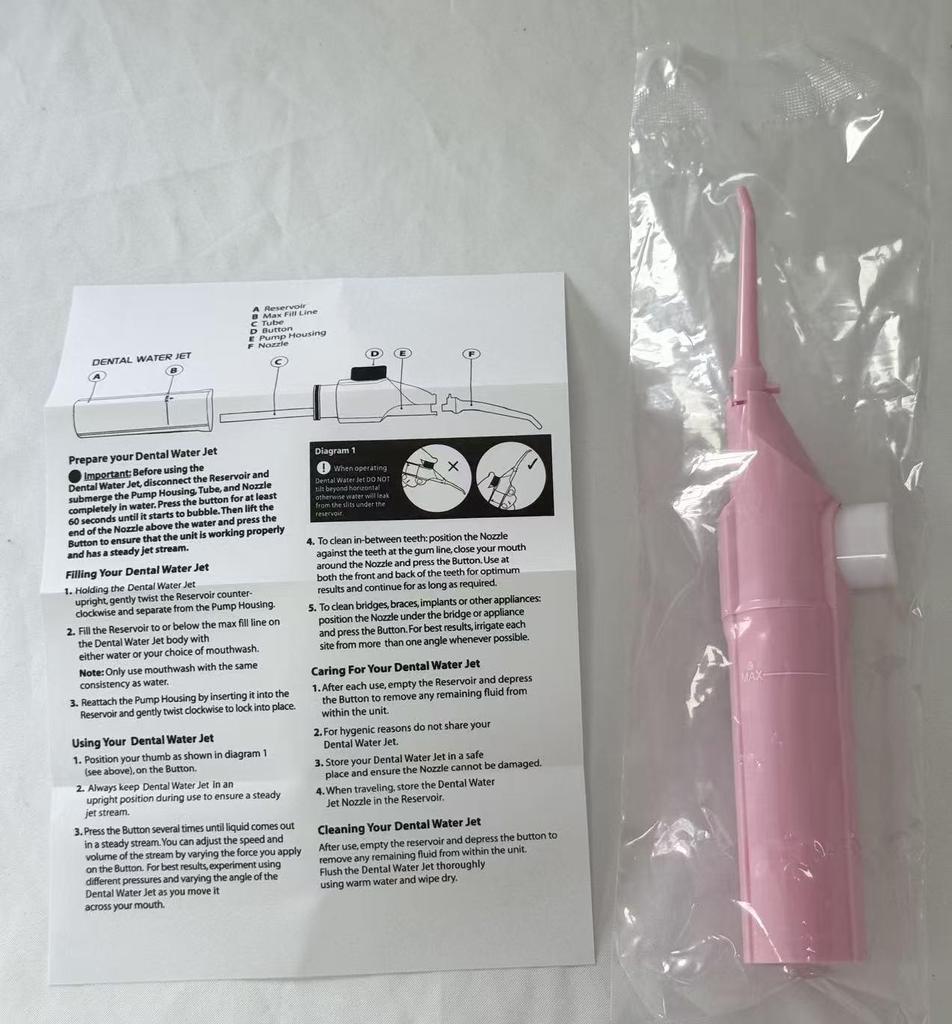 Portable High-Pressure Water Flosser for Home Teeth Cleaning