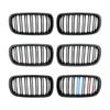 Glänzendes Schwarz Carbon-Stil Frontniere Doppelsteg-Grill für BMW X5 F15 X6 F16 X5M F85 X6M F86 Autozubehör