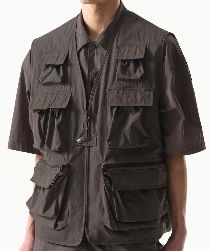 Musinsa Standard [City Leisure] Utility Fishing Vest [Mud Gray]