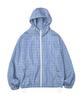 Physical Department Bear Keyring Check Windbreaker_Blue