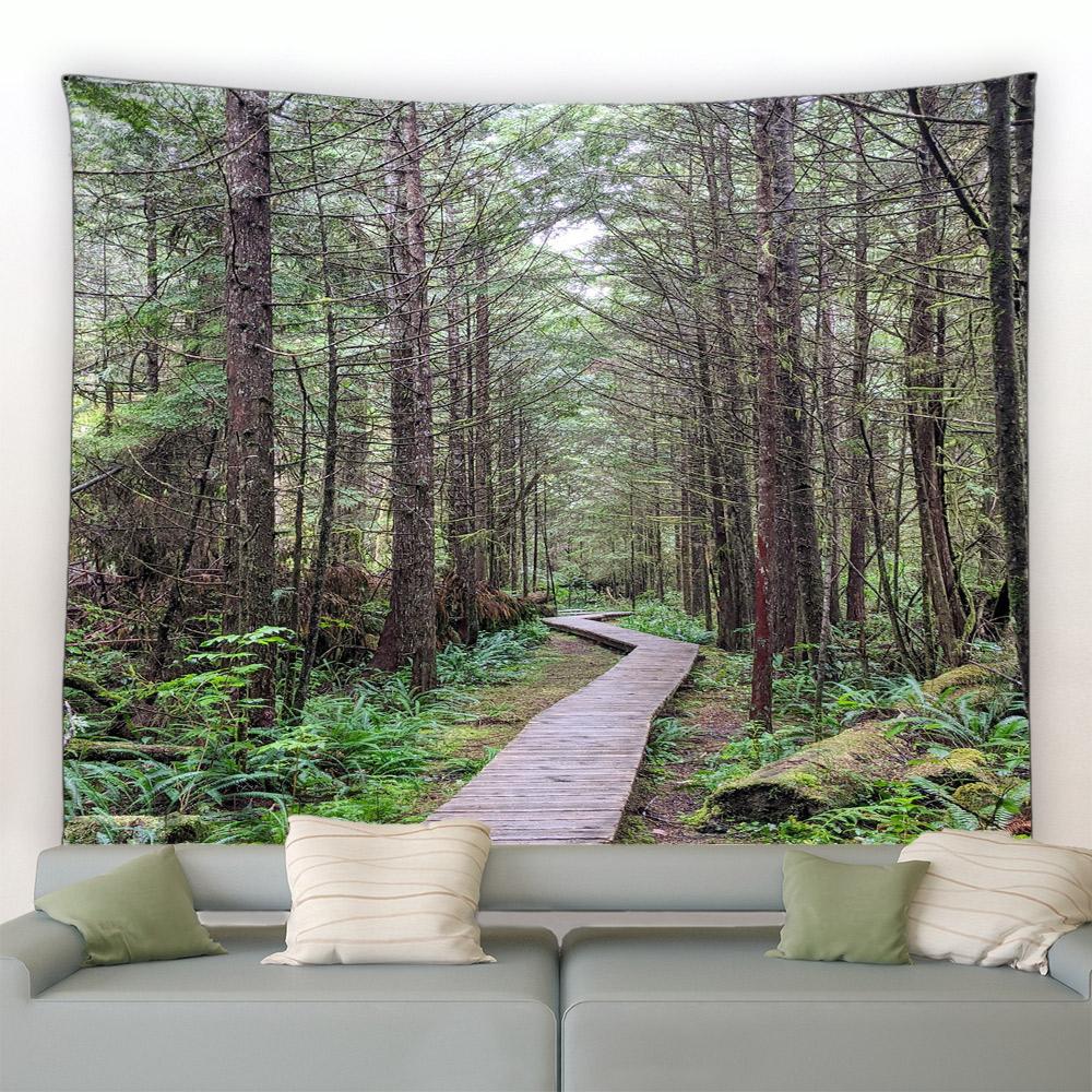 Park Plants Flowers Retro Forests Swing Gardens Wall Hanging Home Living Room Bedroom Decoration Tapestry