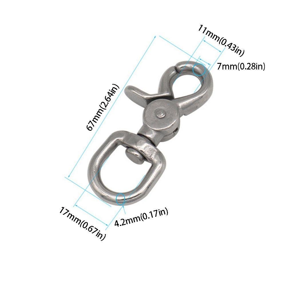 Zinc Zinc Zinc Alloy Material Snap Hooks 316 Stainless Steel Spring Buckle Diving Clip  Leash Applications