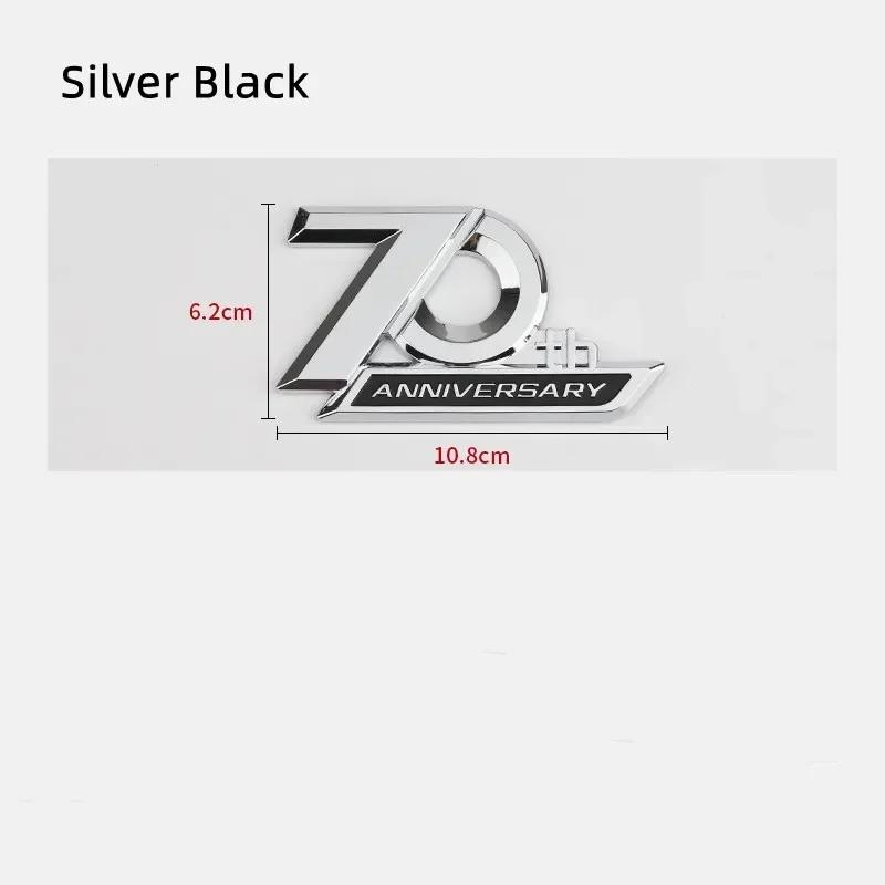 3D ABS Car Letters Fende Trim Rear Trunk Badge For  Land Cruiser 70th Anniversary Logo Prado Emblem Sticker Accessories