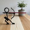3D Printed Line Figure Pen Holder Desktop Pencil Display Stand Warrior Line Art Figure for Home Office Desk Decor Students Game Lovers