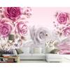 Romantic Rose Wallpaper Swan Lake Background Mural Home Decoration Living Room Bedroom Decor 3d Wallpaper
