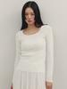 GNGB Square Ribbed Knit_White