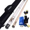 Cuesoul 19oz Maple Billiard Pool Cue Stick U102 Case 58" 2-Piece +