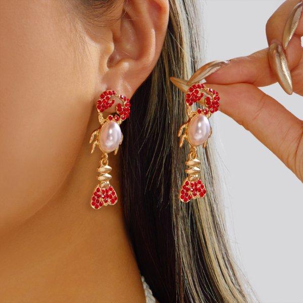 Nový bohémský náhrdelník s přívěskem humra pro ženy, zvířecí humr v oceánském stylu, korálkový choker, letní plážová párty, přívěsek, šperky, dárky