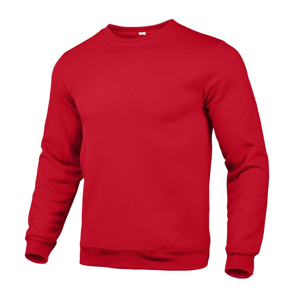 Basic Mens Neck Round Color Sweater Loose Casual Youth Hoodie