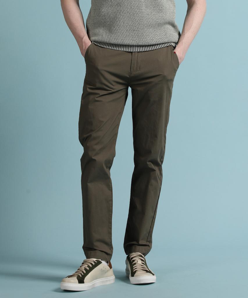PANICALE Khaki Drawstring Cotton Pants