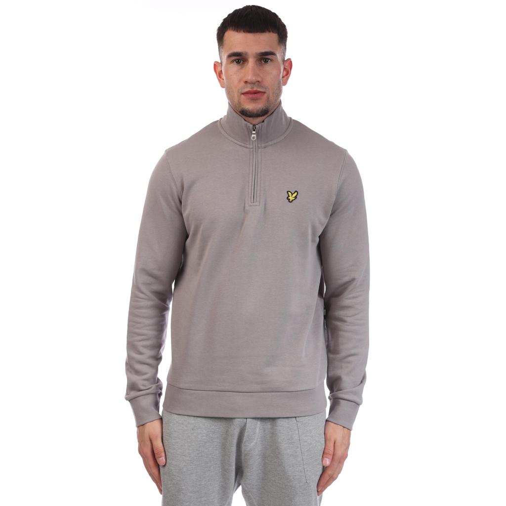 Lyle & Scott Sweatshirt à col zippé quart pour homme en molleton bouclé