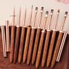 Sandalwood Nail Art Brushes Pen Rack Design Painting Nail Design Pen Detail Brush Drawing Tool Manicure Pen