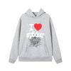 Young Thug Style Foam Letter Hoodie - Pink Hip-Hop Sweatshirt for Couples