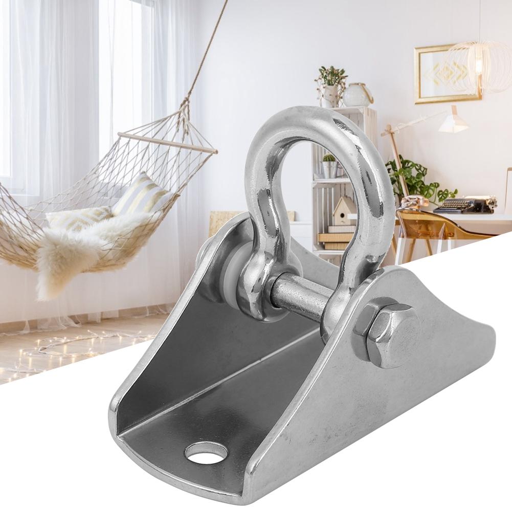 Stainless Steel Ceiling Buckle Mount Hook Fixed Disc with 2 Bolts for Yoga Hammock Sandbag