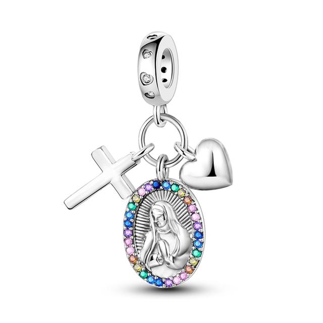 Ciondoli in argento sterling 925 con perline, ciondolo a forma di animale, adatti per collana, braccialetto, regalo per donne e feste