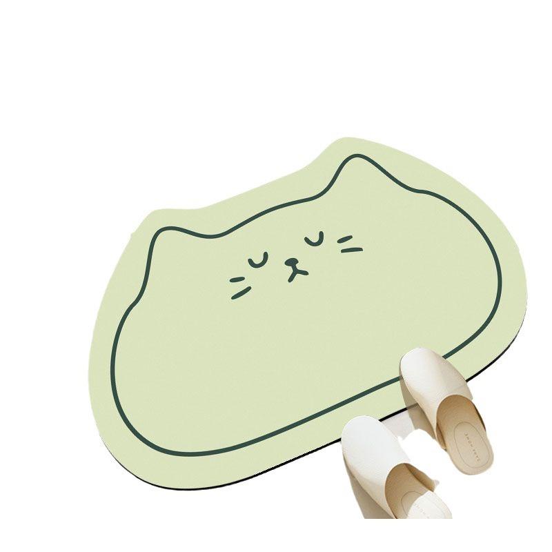 Cute Door Mat Toilet Cartoon Style Animal Floor Mat Diatom Mud Foot Mat Bedroom Carpet Bathroom Quick Drying Slip-resistant Mat