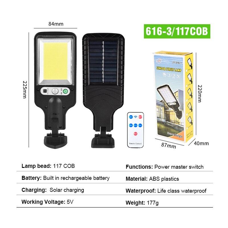 Outdoor LED Solar Wall Light Human Body Induction Garden Light Home Wall Lighting Remote Control Street Light