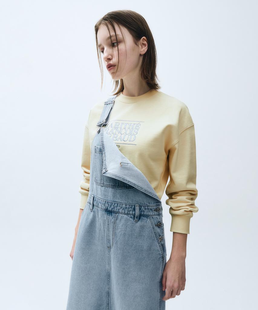 Malittepeulangsowajeobeo W Classic Logo Crop Sweatshirt Cream