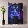 The Zodiac Throw HD Printed Scorpio,Aries,Pisces Flannel Thin Blanket. Use for Sofa,beds,living Rooms,travel Picnic Blanket