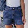 Dam Casual Hål Mångsidiga Fashionabla Jeansshorts