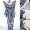 Cartoon Shark Onesie – Flannel Sleeping Bag Wearable Blanket for Adults, Cozy Loungewear for Home & Outdoors Less