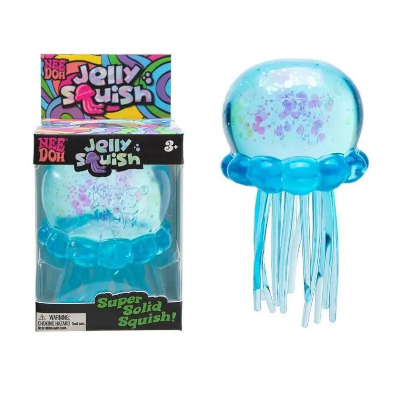 Soft Elastic Needoh Jellyfish Squishy Squeeze Sensory Toy Stress Relief Mood Adjustment Anti Anxiety Cute Relaxing Toy