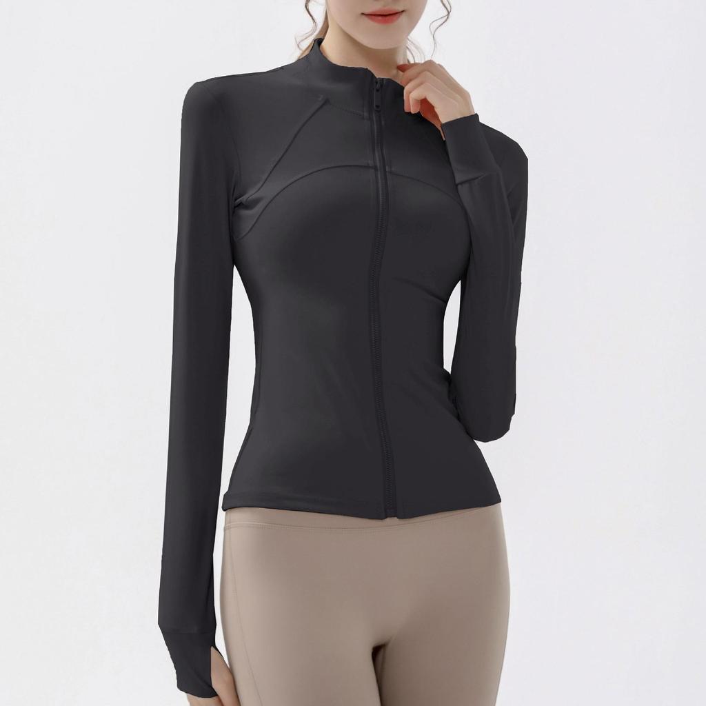 Nieuwe Dames Slankmakend Sport Top met Lange Mouwen voor Yoga, Hardlopen en Fietsen