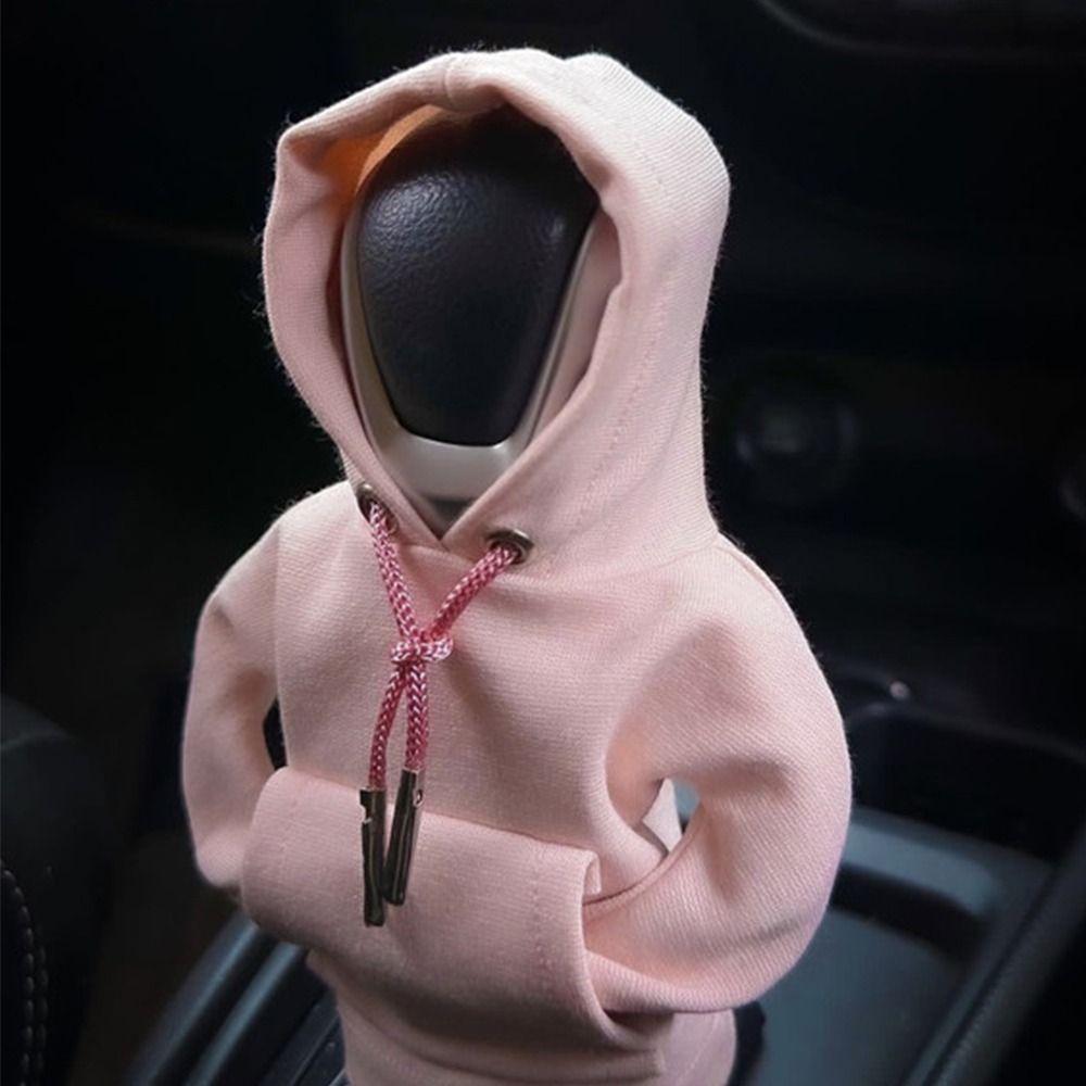 Car Gear Shift Hoodie Cover Cute Sweatshirt Shifter Knob Cover Gear Shift Knob Handle Decoration Fits Manual Automatic Universal Car Shift