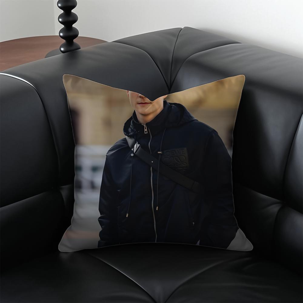 PPatrick GGibson Movie Star Cushion Cover Pillow Case Antidustmite Invisible zipper silky plush cushion