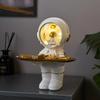 New Creative Astronaut Statue Storage Tray Nordic Home Decor Desk Storage Astronaut Figurine Living Room Table Decor Key Storage