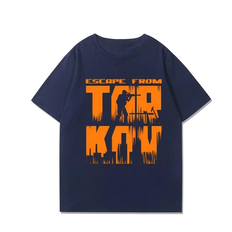 2026 Escape From Tarkov Vintage Grafické Tričko Unisex Mäkké Pohodlné Bavlnené Krátky Rukáv Klasické Herné Oblečenie Nevyhnutnosť Ležérne