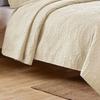 Ultrasonic Washed Cotton Solid Quilted Air Conditioner Bed Cover 3 Pieces Set, Four Seasons Double Size Comforter Bedspread