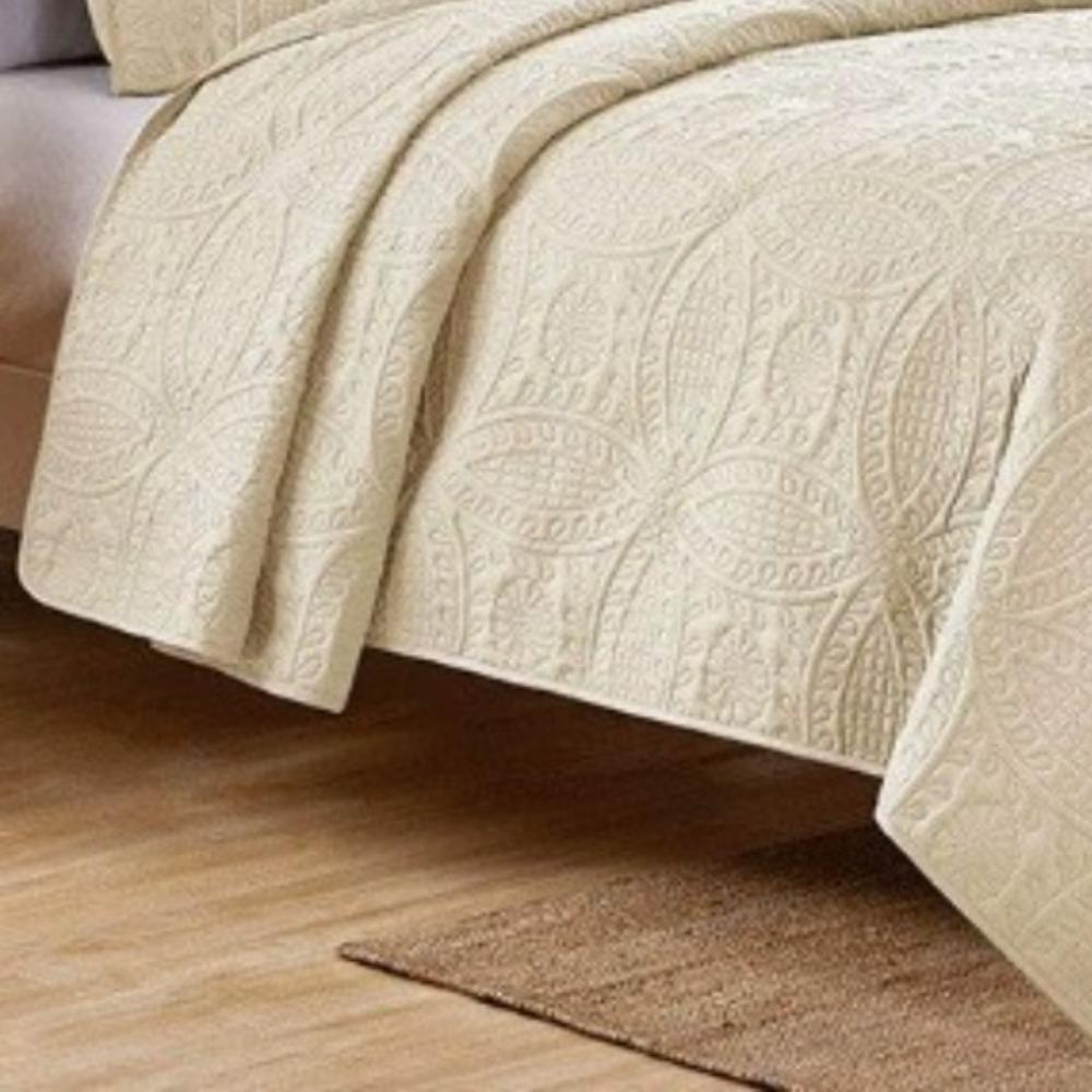 Ultrasonic Washed Cotton Solid Quilted Air Conditioner Bed Cover 3 Pieces Set, Four Seasons Double Size Comforter Bedspread