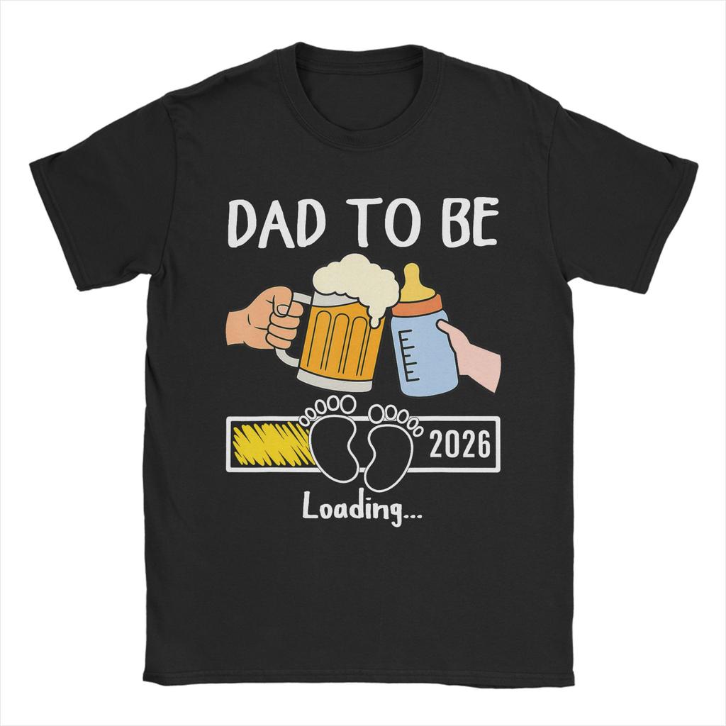 Novelty Soon To Be Dad 2026 Loading TShirts Unisex Unisex Crew Neck Pure Cotton T Shirts Fathers Day Tees Gift Idea Clothes