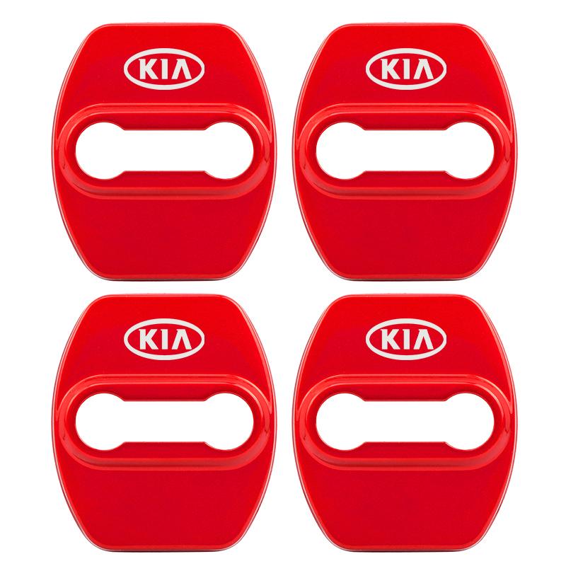 4Pcs 3 Type For Kia Rio Ceed Sportage Cerato Soul Car Door Lock Cover Sticker Metal Emblem Decal Auto Door Styling