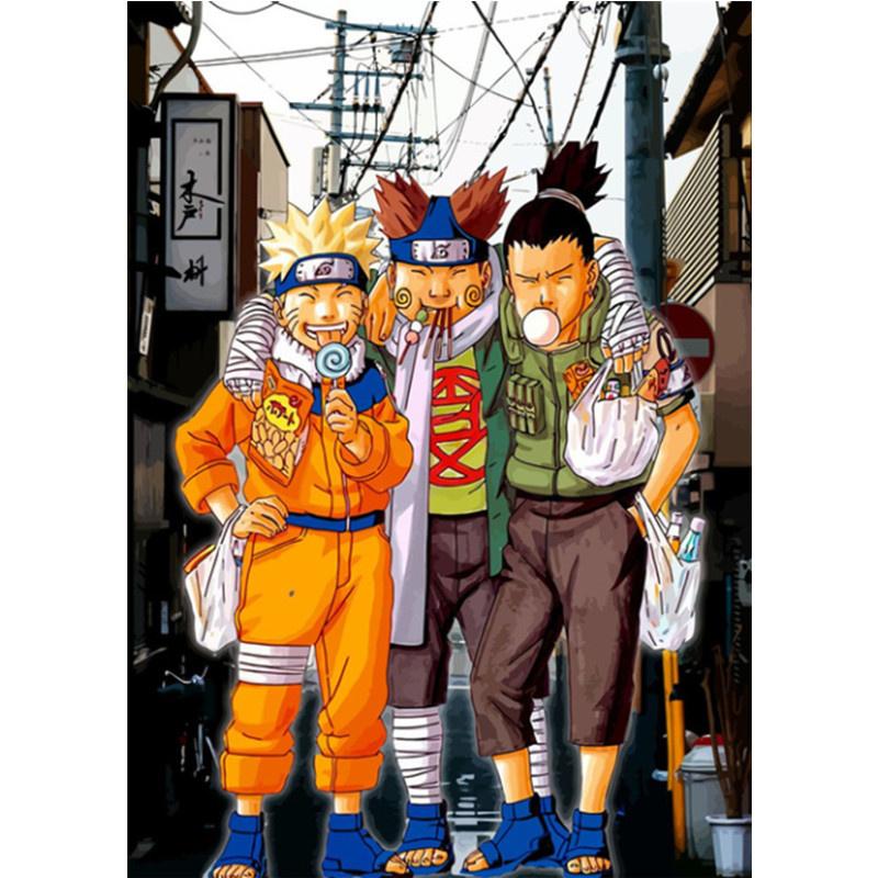 5D DIY Diamond Painting Japanese Anime Ninja Diamond Embroidery Cross Stitch Kit Full Rhinestone Mosaic Home Decor
