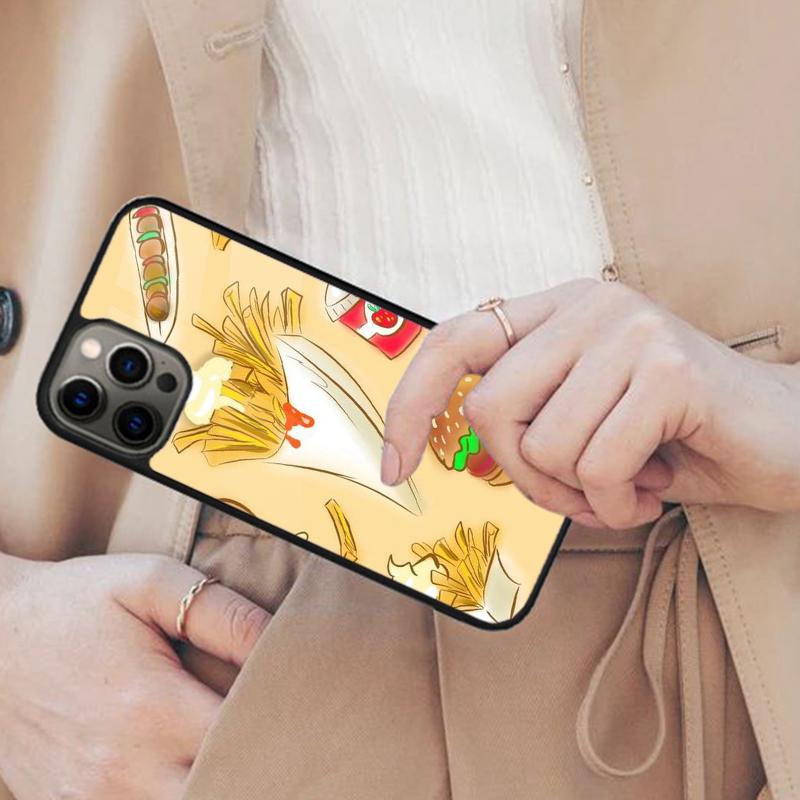 French Fries Burger Pizza Magnetic Phone Case For APPLE iPhone 17 Air 16 14 13 12 Pro Max 15 Plus Charge With MagSafe Cover