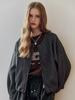 Maxza Glitter Round Neck Knit Blouson Jacket