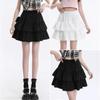 Women's Summer Ballet-Style High-Waisted Ruffled Mini Skirt