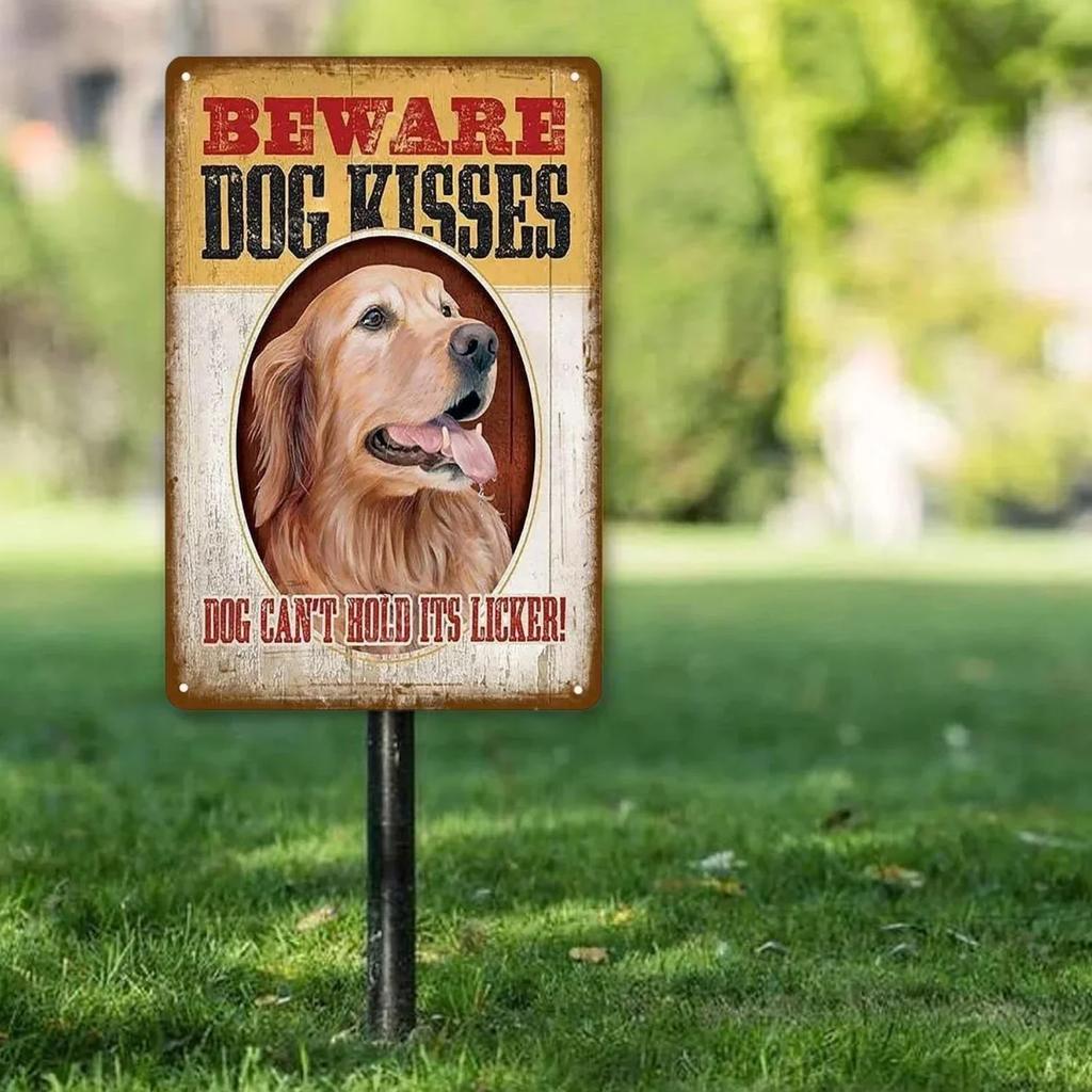 Warning Danger Metal Signs Vintage Beware Of The Dog Cat Poster Wall Plaque Courtyard  Garden Bar House Painting Man Cave Decor