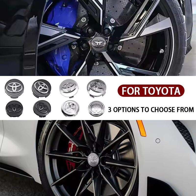 For Toyota Ca4Pcs 57/62mm Car Wheel Center Hub Cap Rim Cover For Toyota Corolla RAV4 LEVIN Yaris C-HR Camry Prado Prius Car Auto Accessories