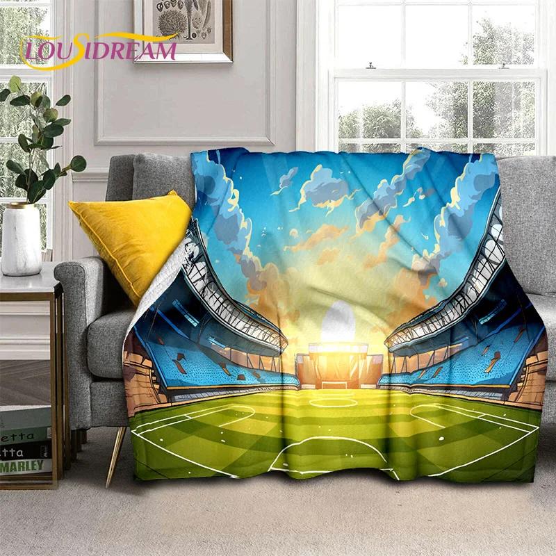 Football Field Soccer Sport Cartoon 29 Style Soft Blanket,Soft Throw Blanket for Home Bedroom Bed Sofa Travel Cover Child Gift