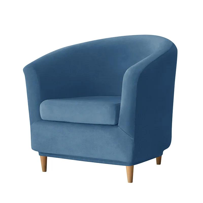 Velvet Sofa Cover Single Sofa Cover for Living Room Elastic Solid Color Armchair Slipcover for Bar Home Counter with Seat Covers