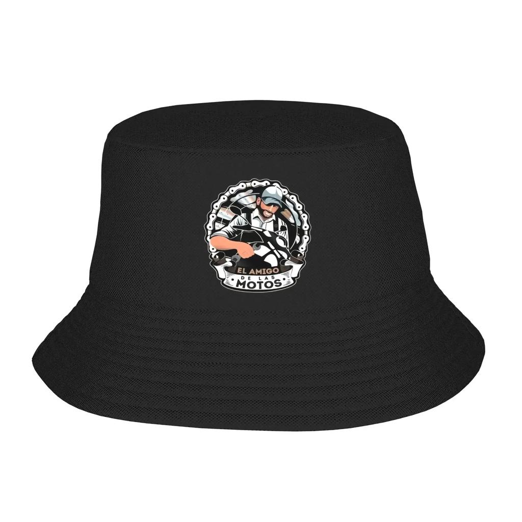 El Amigo De Las Motos Design Bucket Hat Panama Hat Bob Hats FisherUnisex Hats Summer Sunscreen Beach Fishing hats Unisex Caps