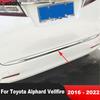 For Toyota Alphard Vellfire 2016-   Steel Rear Trunk Lid Cover Trim Tailgate Door Boot Molding Strip Car Accessories