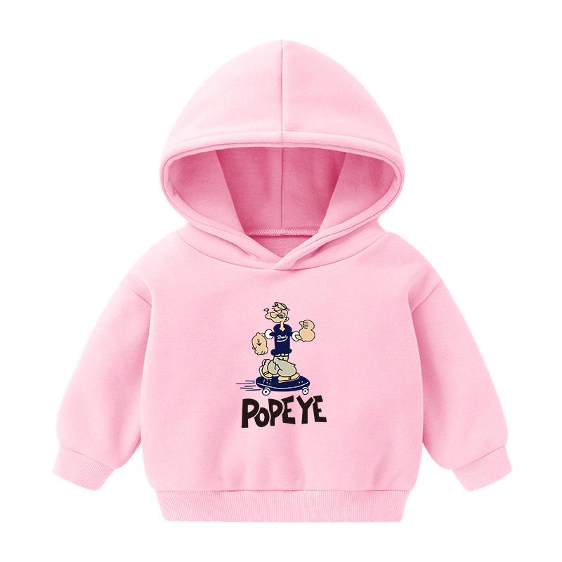 Fleece Children's Hoodie Autumn and Winter Casual Cartoon Sports Hoodie for Boys and Girls