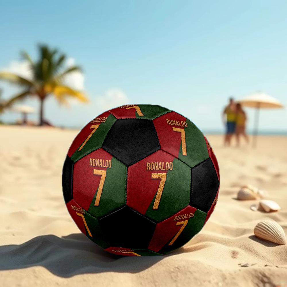 Cristiano Ronaldo 7 Fußball Bunt Für Alle Altersgruppen Maschinengenäht PVC Wettkampfbereit Langlebig Hoher Rückprall.GRÖSSE5